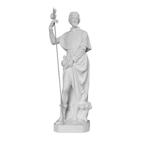 Saint Rocco Marble Statue